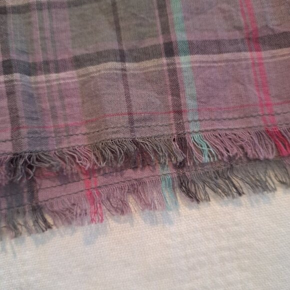 Peek girls size 14 3XL purple plaid long sleeve tunic, super soft, EUC - Picture 3 of 5